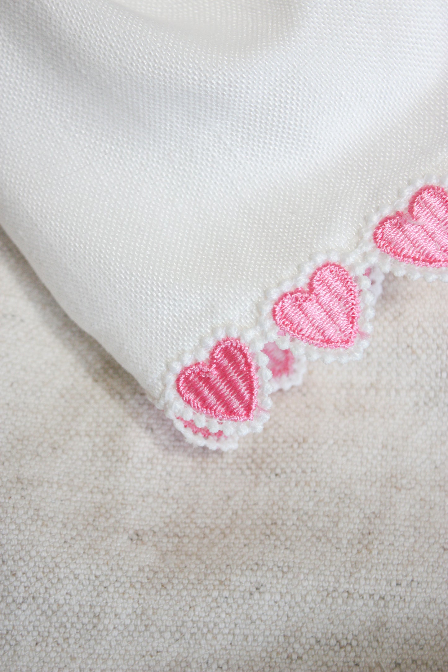 Handmade sleeves - hartjes roze