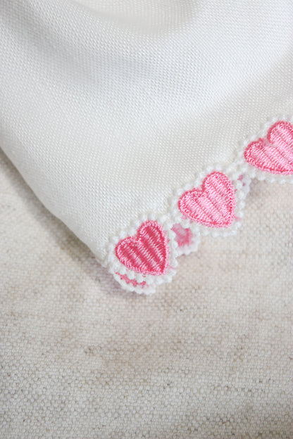 Handmade sleeves - hartjes roze